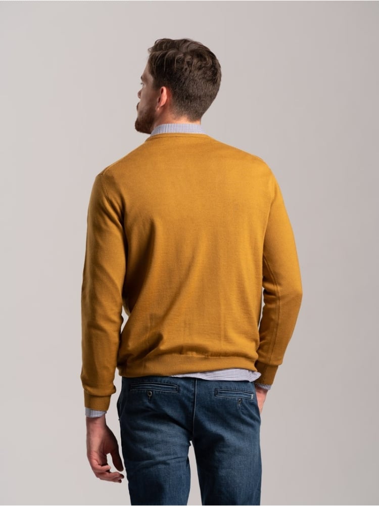 Jersey de cuello redondo de lana merino para hombre | Invidia desde 1973