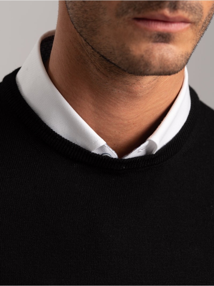 Maglia uomo lana merinos girocollo