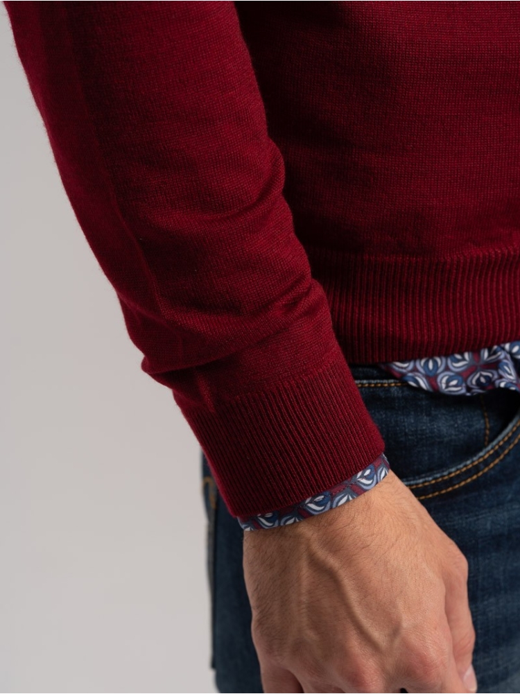 Jersey de cuello redondo de lana merino para hombre | Invidia desde 1973