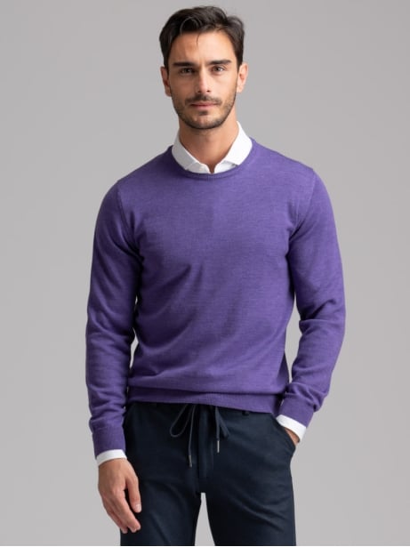 Jersey de cuello redondo de lana merino para hombre | Invidia desde 1973 2