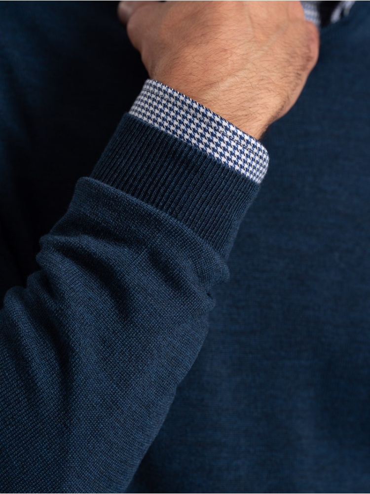 Jersey de cuello redondo de lana merino para hombre | Invidia desde 1973