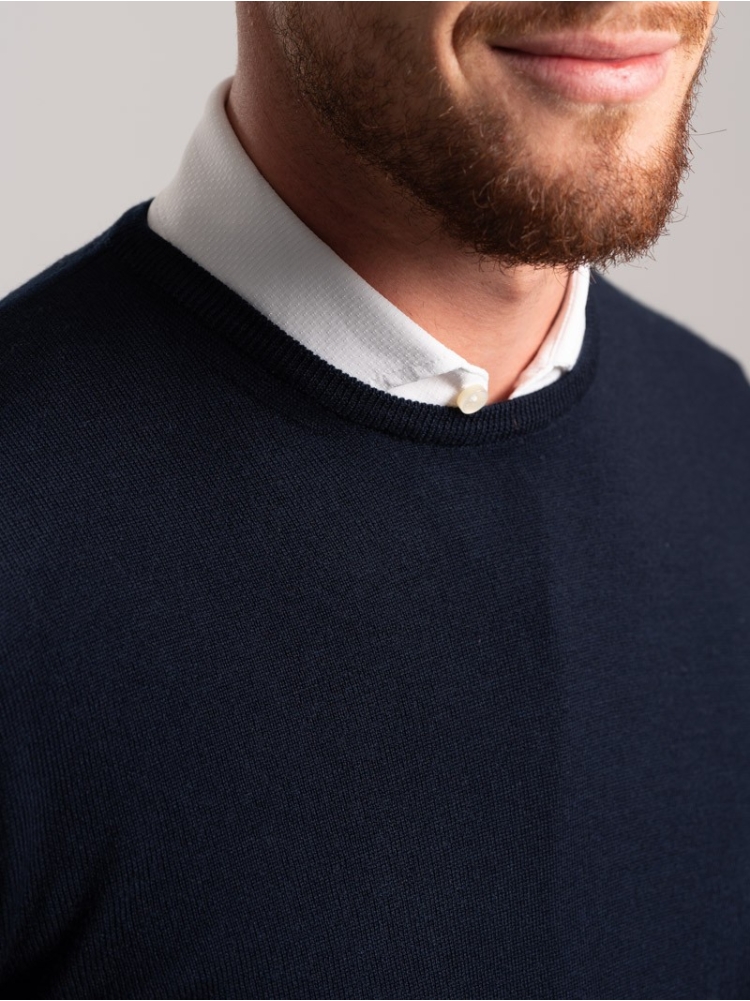 Maglia uomo lana merinos girocollo