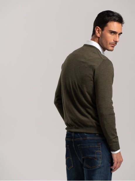 Jersey de cuello redondo de lana merino para hombre | Invidia desde 1973 2