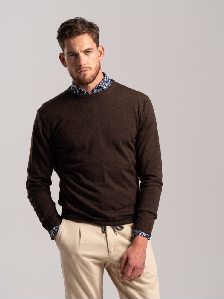 Maglia uomo lana merinos girocollo | Invidia dal 1973