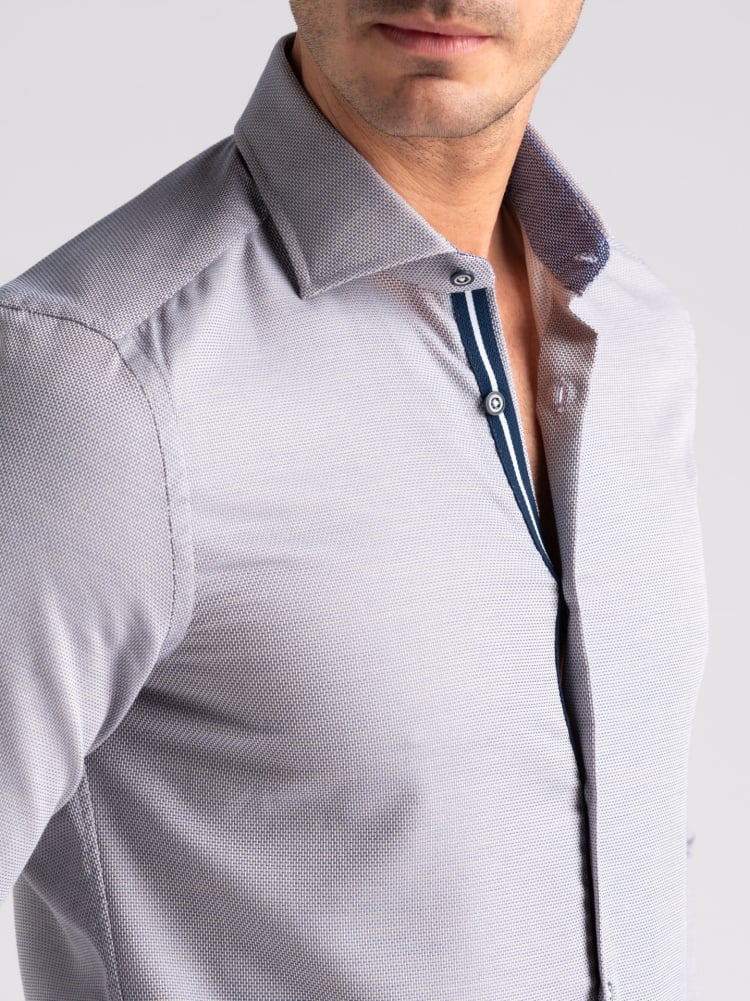Camicia uomo operata grigia tricolor semi francese