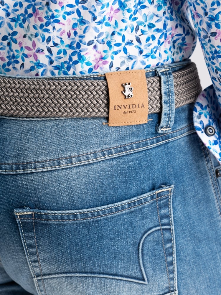 Jeans uomo cinque tasche lavaggio chiaro