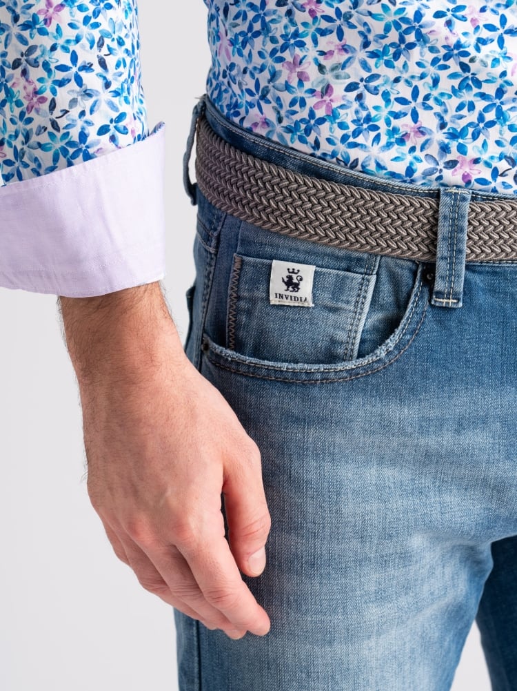 Jeans uomo cinque tasche lavaggio chiaro