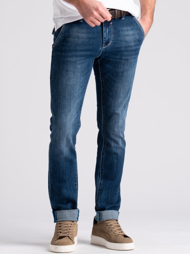 Jeans uomo tasca America lavaggio medio scuro