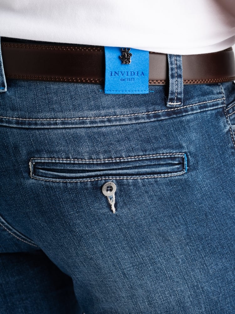 Jeans uomo tasca America lavaggio medio scuro