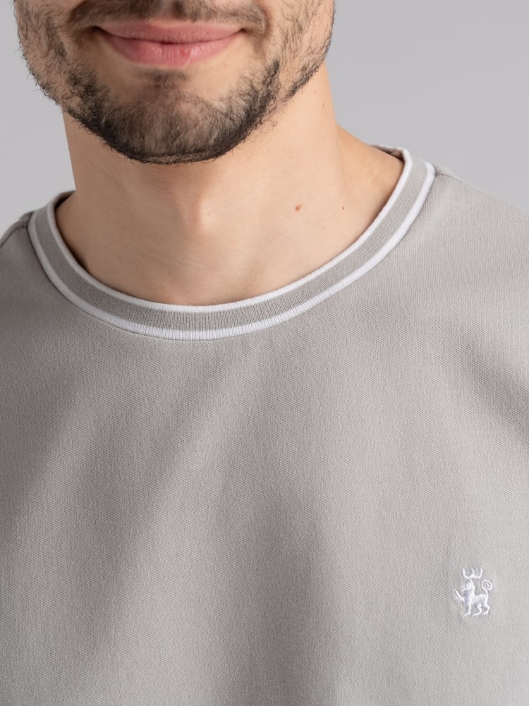 T-shirt uomo in cotone stretch con rib rigati Invidia 1973