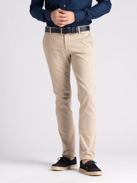 Pantalone uomo chino in tricotina tinto capo