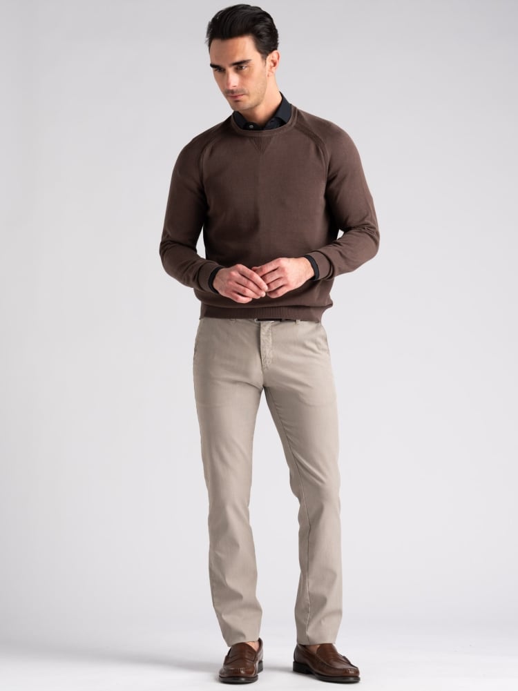 Maglia uomo girocollo manica lunga tinto capo