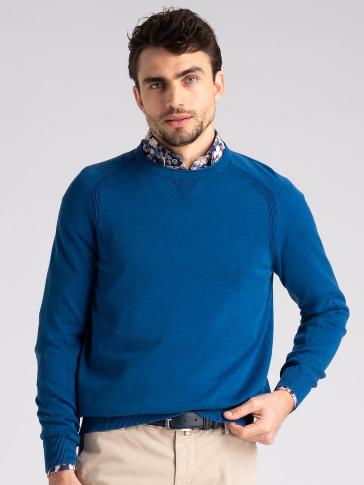 Maglia uomo girocollo manica lunga tinto capo
