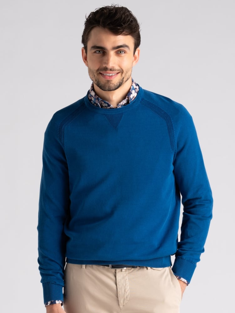 Maglia uomo girocollo manica lunga tinto capo