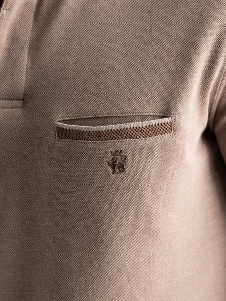 Polo uomo manica lunga in piquet tinto filo Invidia 1973 2
