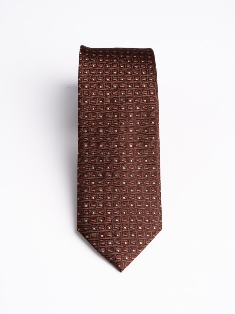 Cravatta uomo jacquard geometrica monocromatica Invidia 1973
