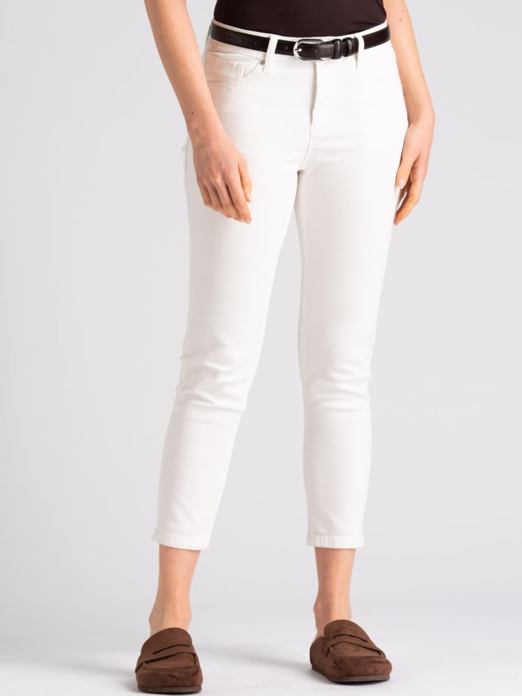 Jeans donna 5 tasche sigaretta bianco