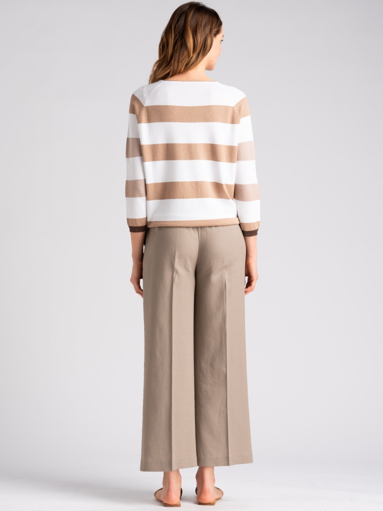 Maglia donna in lurex con scollo a barchetta