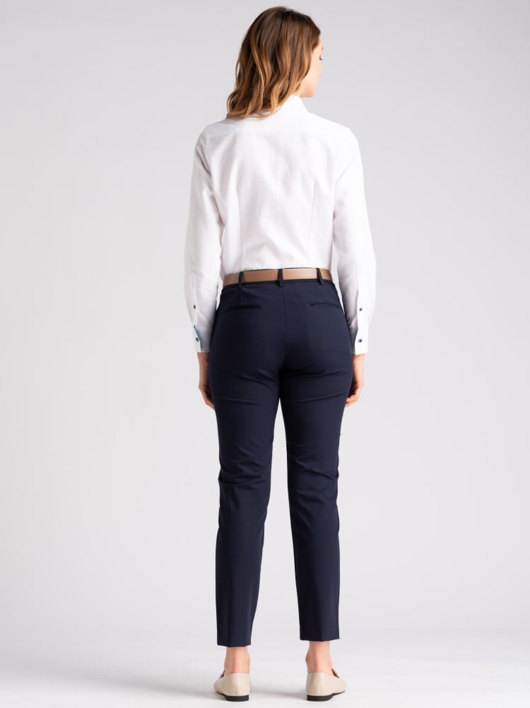 Camicia donna in cotone operato bianco