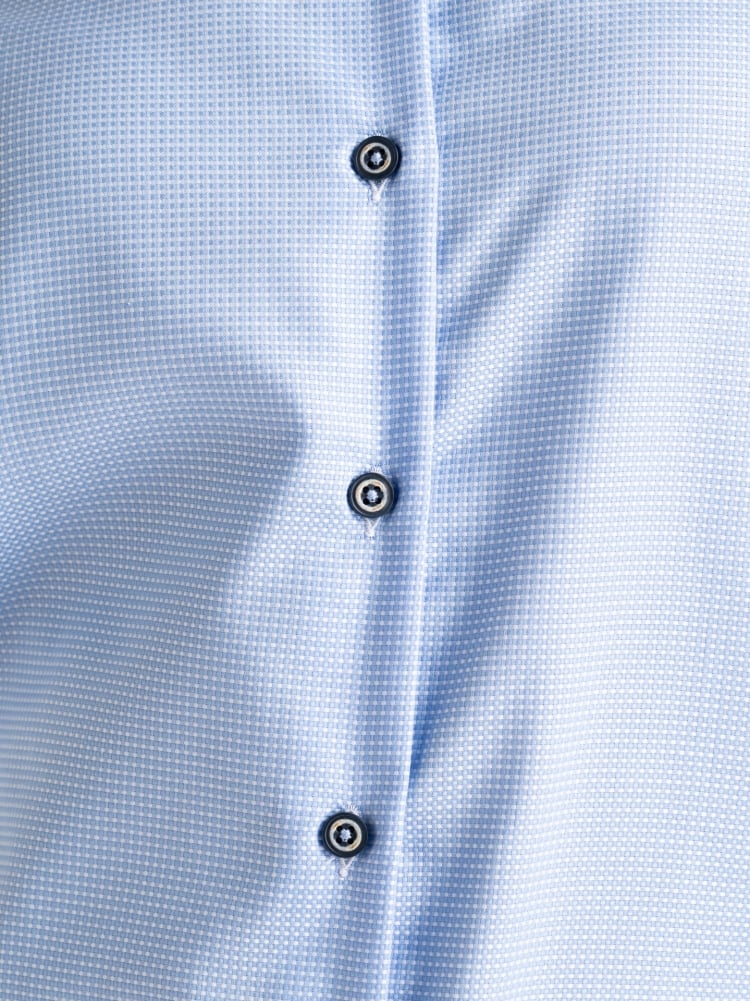 Camicia donna in cotone armaturato azzurro