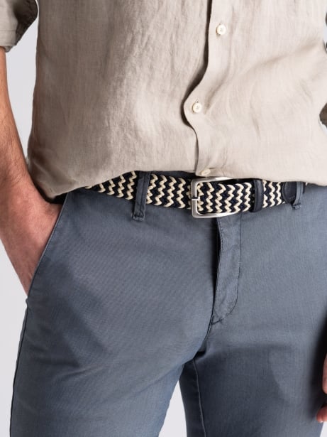 Pantalone uomo chino micro disegno sovratinto 2