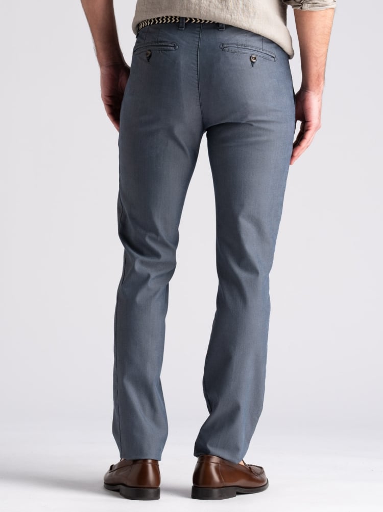 Pantalone uomo chino micro disegno sovratinto