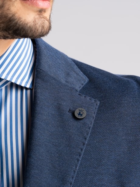 Giacca uomo sfoderata in maglia micro operata 2