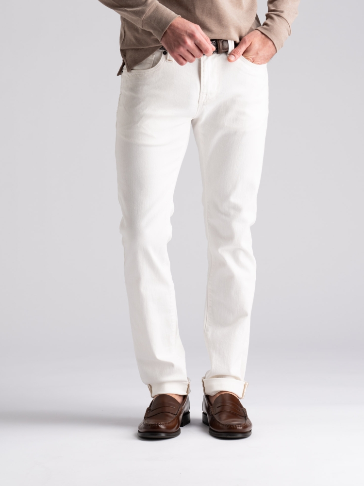 Jeans uomo cinque tasche bianco Invidia 1973