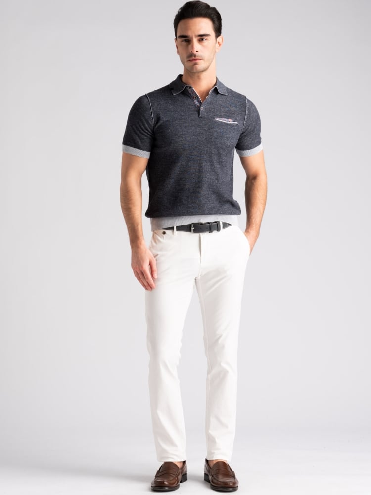 Pantalone uomo in tessuto a nido d’ape
