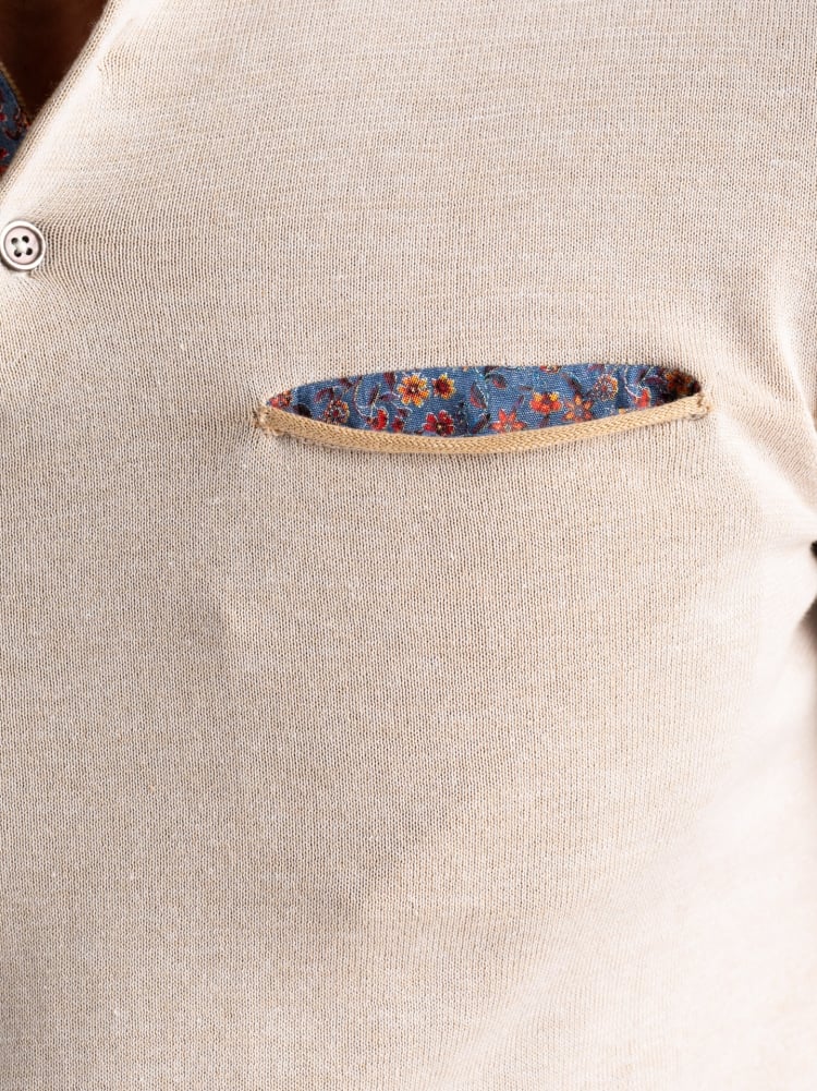 Maglia uomo polo manica lunga vanisè con contrasti