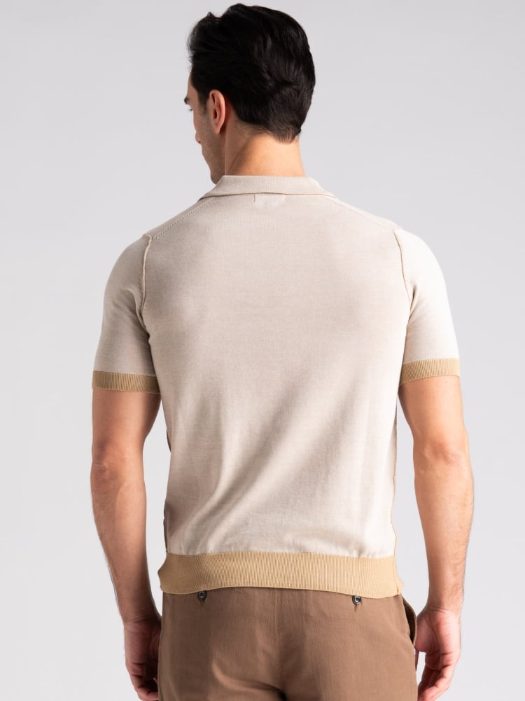 Maglia uomo polo manica lunga vanisè con contrasti