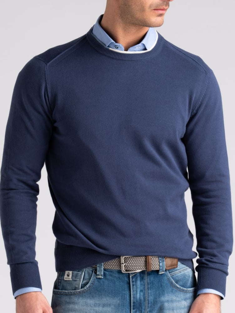 Maglia uomo con doppio collo in cotone chicco di riso Invidia 1973