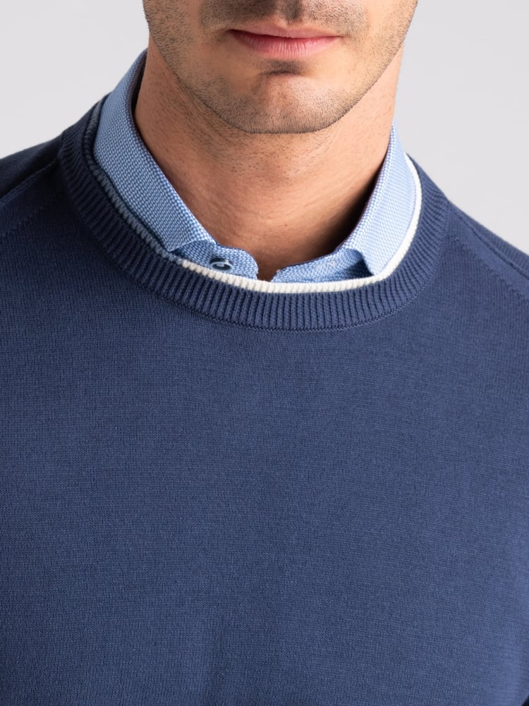 Maglia uomo con doppio collo in cotone chicco di riso Invidia 1973