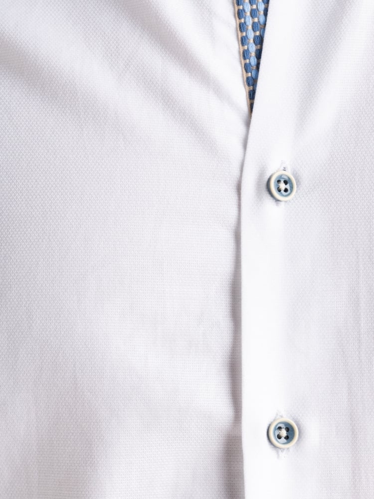 Camicia uomo armaturata bianca button down