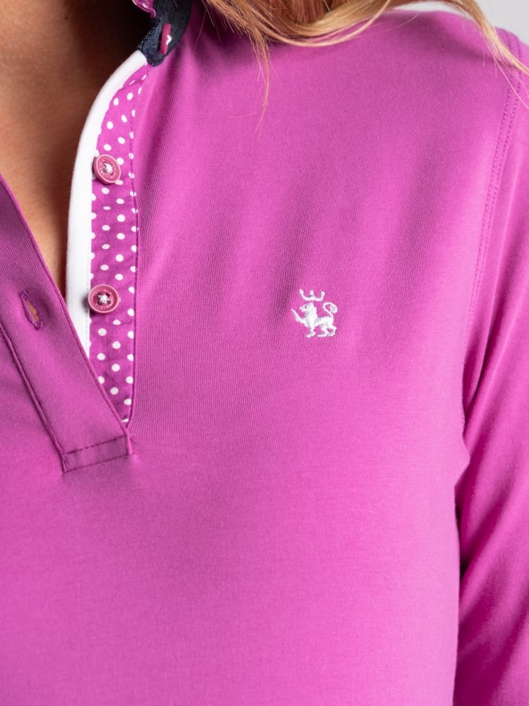 Polo donna in jersey stretch manica tre quarti Invidia 1973