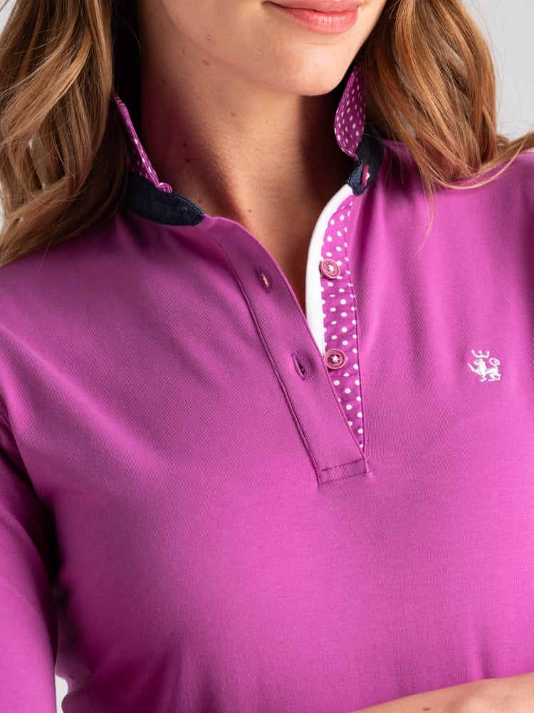 Polo donna in jersey stretch manica tre quarti Invidia 1973