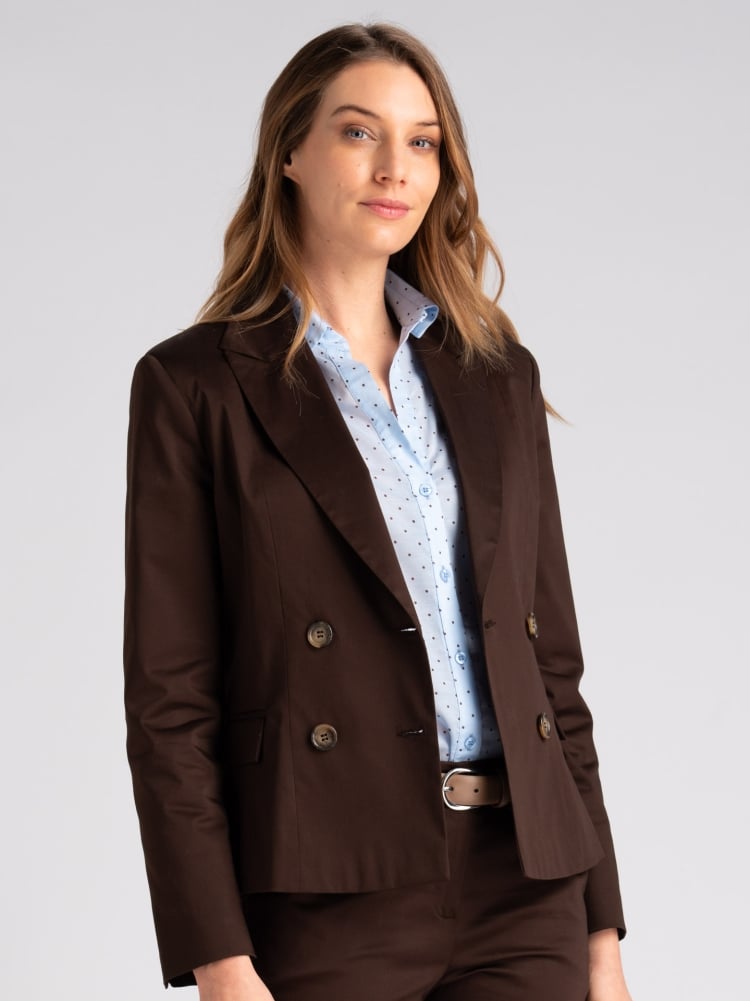 Giacca donna doppio petto in satin
