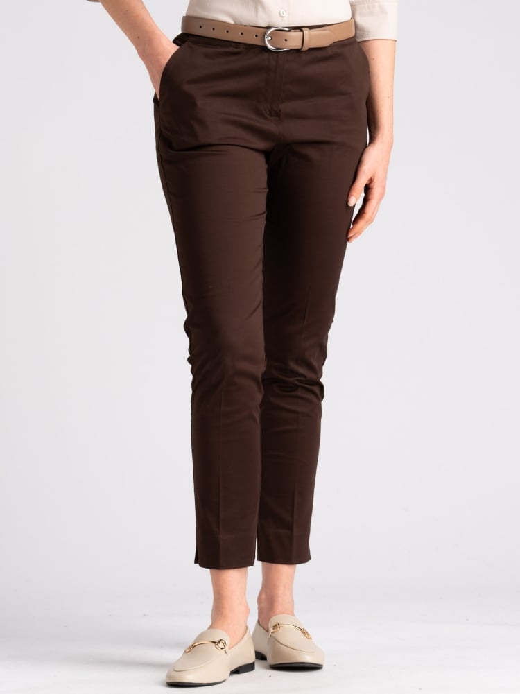Pantalone donna sigaretta satin stretch