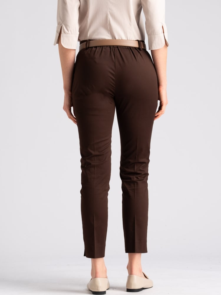 Pantalone donna sigaretta satin stretch