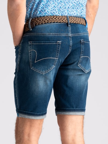 Bermuda uomo 5 tasche denim blu 2
