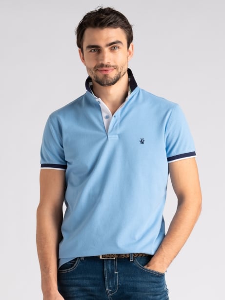 Polo uomo mezza manica con rib multicolor 2