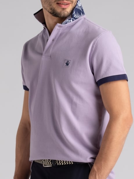 Polo uomo mezza manica stampa Hawaii sul collo Invidia 1973 2