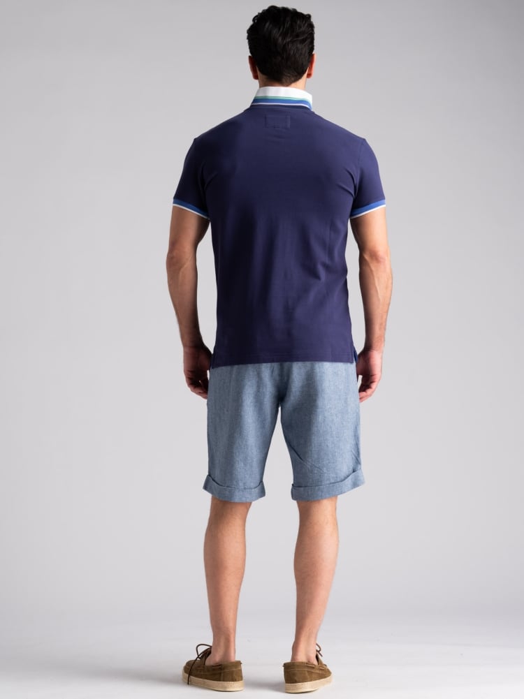 Polo uomo mezza manica con rib multicolor Invidia 1973