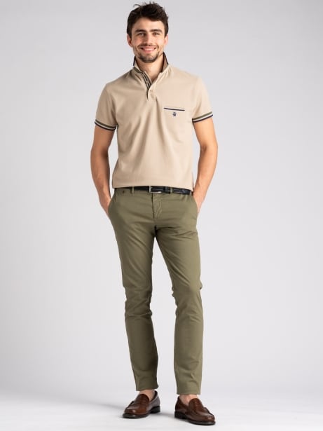 Polo uomo mezza manica microriga con taschino Invidia 1973 2