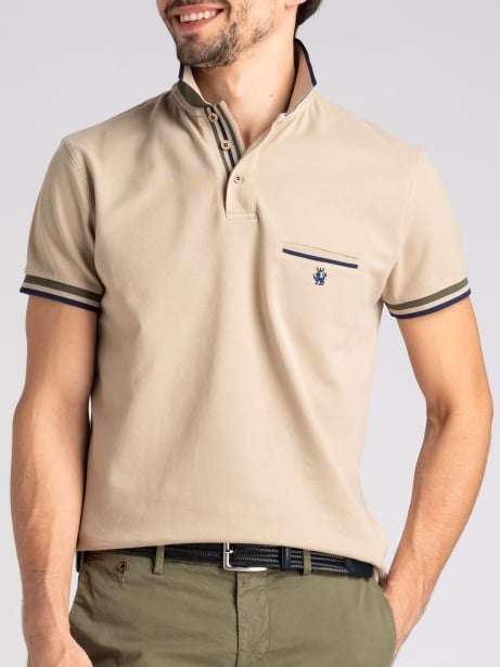 Polo uomo mezza manica microriga con taschino Invidia 1973