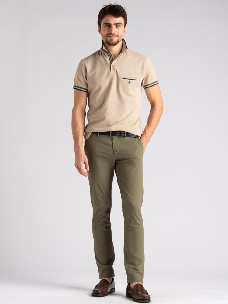 Polo uomo mezza manica microriga con taschino Invidia 1973