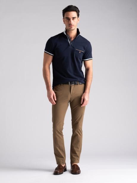 Polo uomo mezza manica microriga con taschino Invidia 1973 2