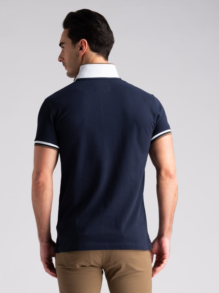 Polo uomo mezza manica microriga con taschino Invidia 1973