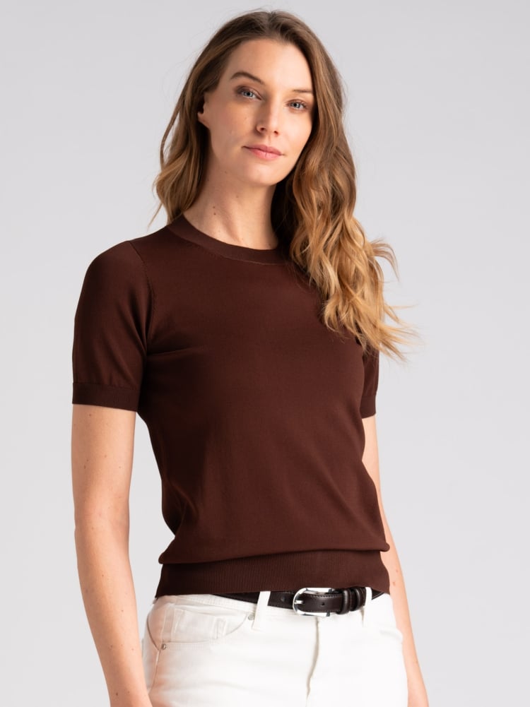 Maglia donna girocollo mezza manica in viscosa Invidia 1973