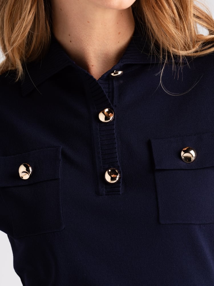 Maglia polo donna mezza manica con taschini Invidia 1973
